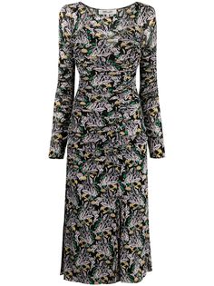 DVF Diane von Furstenberg платье с цветочным принтом и сборками