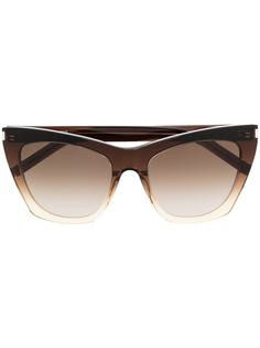 Saint Laurent Eyewear солнцезащитные очки Kate в оправе кошачий глаз