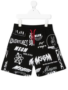 MSGM Kids спортивные шорты с логотипом
