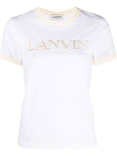 LANVIN футболка с вышитым логотипом