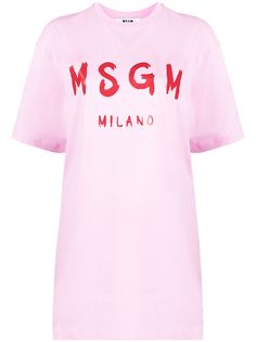 MSGM платье-футболка с логотипом