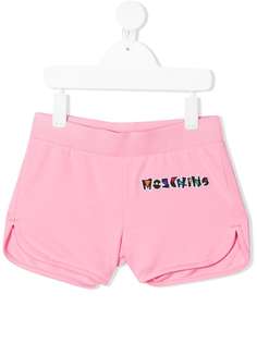 Moschino Kids шорты с вышитым логотипом