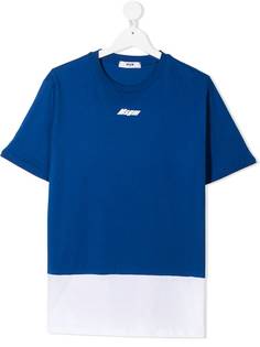 MSGM Kids футболка в двух тонах