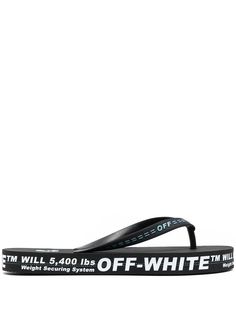 Off-White шлепанцы с логотипом