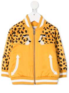 Stella McCartney Kids бомбер с вышивкой