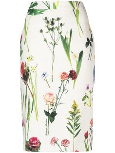 Boutique Moschino юбка-карандаш миди с цветочным принтом
