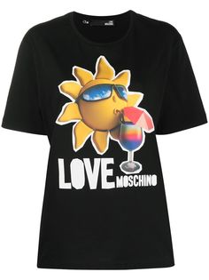 Love Moschino футболка с принтом Sun