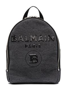 Balmain Kids рюкзак на молнии с логотипом