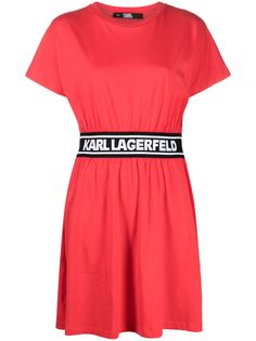 Karl Lagerfeld платье-рубашка с логотипом