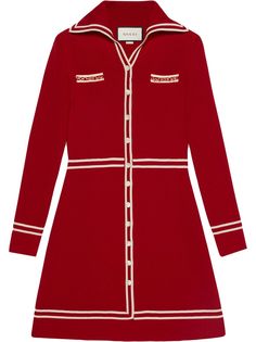 Gucci платье мини с контрастными полосками