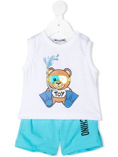 Moschino Kids комплект из топа и шортов с логотипом