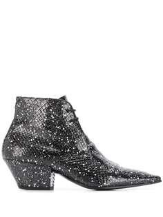 Saint Laurent ботильоны Belle 45 со шнуровкой