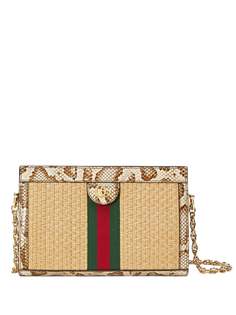 Gucci маленькая соломенная сумка на плечо Ophidia