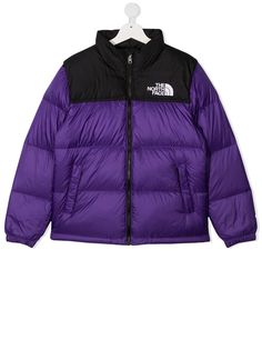 The North Face Kids пуховик в стиле колор-блок