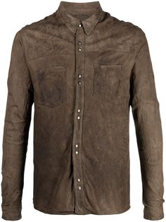 Giorgio Brato куртка-рубашка с эффектом потертости