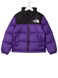 The North Face Kids пуховик в стиле колор-блок