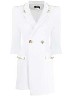 Elisabetta Franchi платье-блейзер с металлическим декором