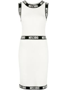 Moschino трикотажное платье с контрастной окантовкой