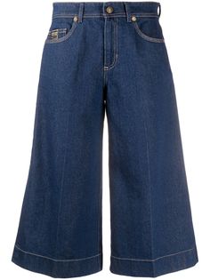 Versace Jeans Couture джинсовые кюлоты