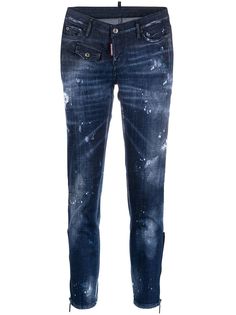Dsquared2 укороченные джинсы скинни Jennifer