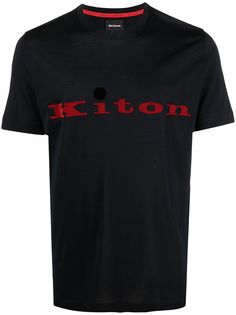 Kiton футболка с круглым вырезом и логотипом