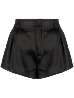 Saint Laurent шорты с завышенной талией и складками