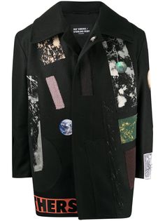 Raf Simons пальто с аппликацией