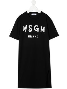 MSGM Kids платье-футболка с логотипом