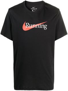Nike футболка с надписью и логотипом