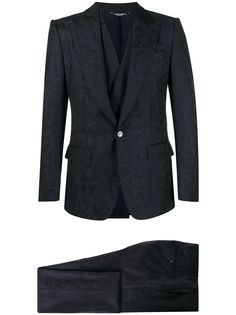 Dolce & Gabbana костюм-тройка с камуфляжным принтом