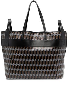 Au Départ Bercy diamond-print leather bag