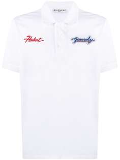 Givenchy рубашка поло с нашивкой-логотипом