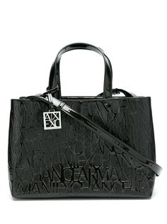 Armani Exchange сумка-тоут с тисненым логотипом