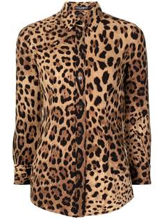 Dolce & Gabbana Pre-Owned рубашка с леопардовым принтом