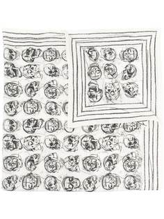 Alexander McQueen шарф с принтом Skull и логотипом