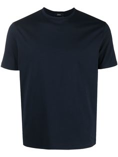 Herno однотонная футболка с круглым вырезом