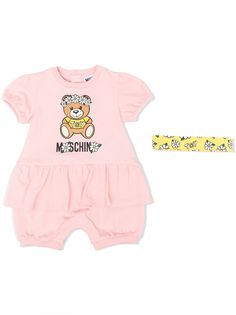 Moschino Kids комплект из боди и повязки на голову