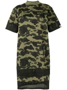 A BATHING APE® платье-футболка с камуфляжным принтом Bape