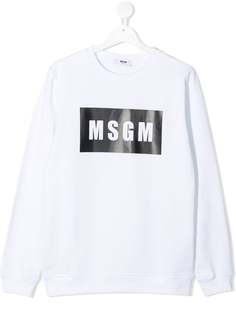 Msgm Kids толстовка с логотипом