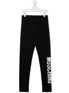 Moschino Kids легинсы с логотипом