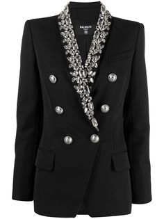 Balmain пиджак с кристаллами