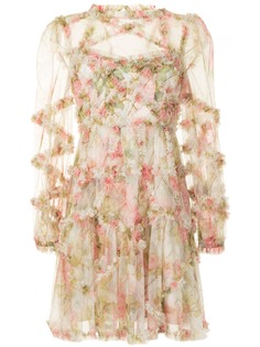 Needle & Thread платье мини Harlequin Rose с оборками