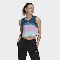 Кроп-топ FARM Rio Tie-Dye Print adidas Sport Inspired