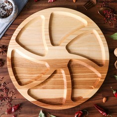 Тарелка-доска для закусок и нарезки Доброе дерево