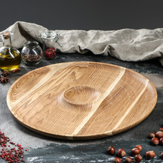 Тарелка-доска для закусок и нарезки Доброе дерево