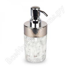 Дозатор для жидкого мыла аквалиния мрамор пластик, белый b2040a-y