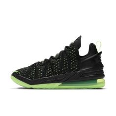 Баскетбольные кроссовки LeBron 18 “Black/Electric Green” Nike