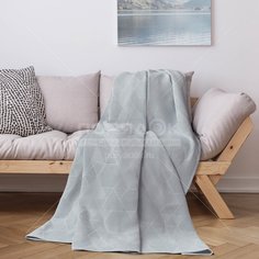 Плед Verossa полутораспальный (150х190 см) хлопок, в сумке, серый