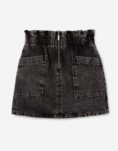 Серая джинсовая юбка Paperbag для девочки Gloria Jeans