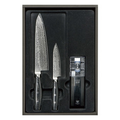 Набор Yaxell из 2-х кухонных ножей с точилкой YA37000-003